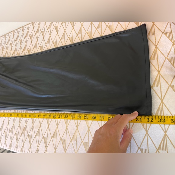 MOTHER High Waisted Tunnel Vision Pleated Wide Leg Faux Leather Pants Size 27 - Picture 14 of 16